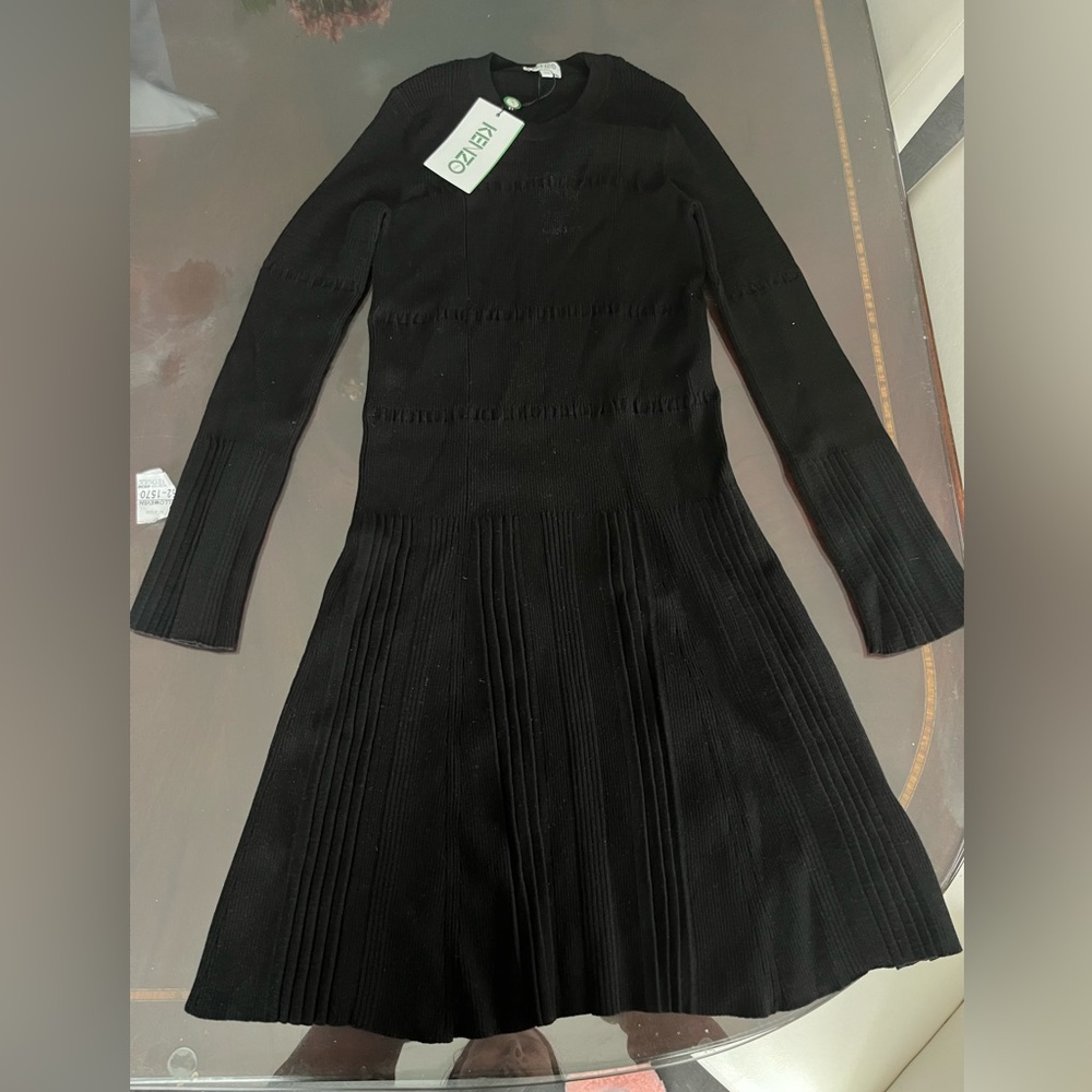 Brand new kenzo knit black mini dress with tags